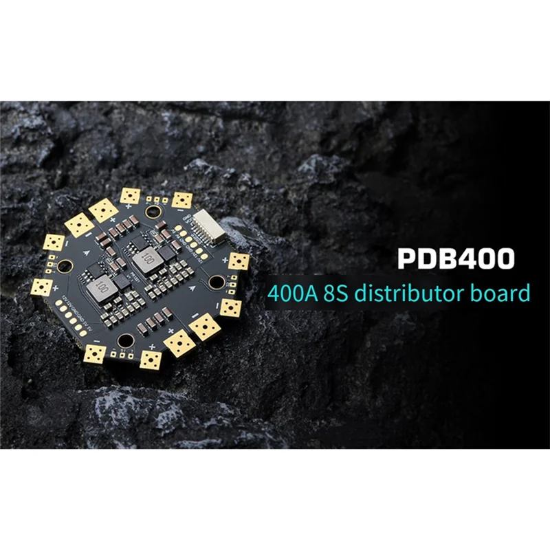 

BTLIFE-For Foxeer PDB400 8S 400A PDB Dual Battery Pad 12 Hubs For RC Multirotor Airplane Helicopter FPV Long Range Drone