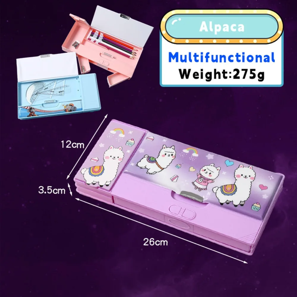 

Multifunctional Multifunctional Pencil Case Double Sided Use Fun Mechanism Design Stationery Storage Box Large Capacity Pen Bag