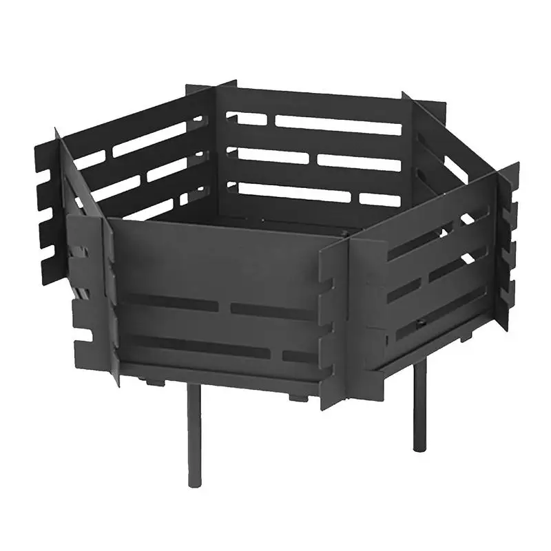 Collapsible Burn Fire Pit Detachable Heat Resistant Barbecue Stand Safe Grills & Smokers Wear-Resistant For Camping Picnic