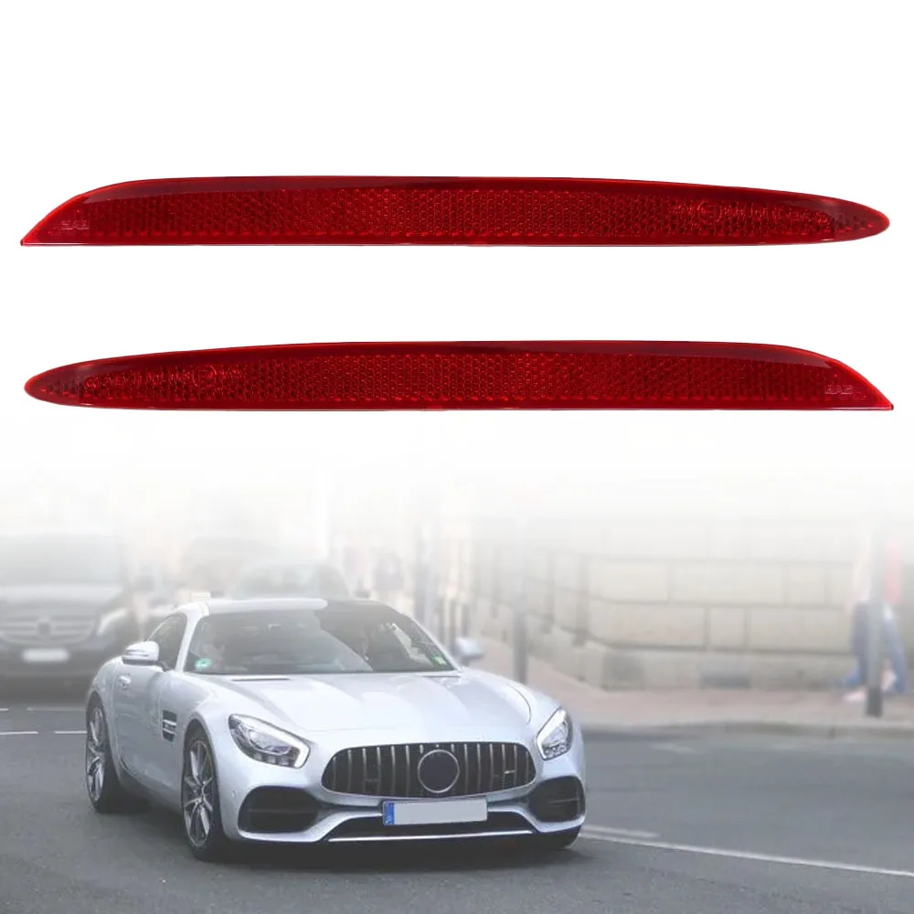 For Mercedes Benz E Class W213 2017~2020 2178200174 2178200274 Rear Bumper Reflector Fog Light Warning Lamp Reflective Strips