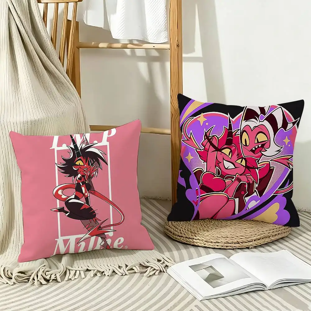H-Helluva Boss Millie Pillow Case Pattern Printed Pillowcase For Living Room Sofa Cushion Cover