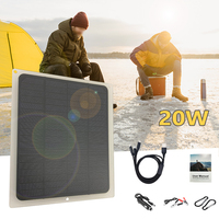 20W Solar Panel Portable 5V/18V USB Solar Cell Outdoor Phone Power Bank Charge for Cycling Camping Hiking Climbing Fishing