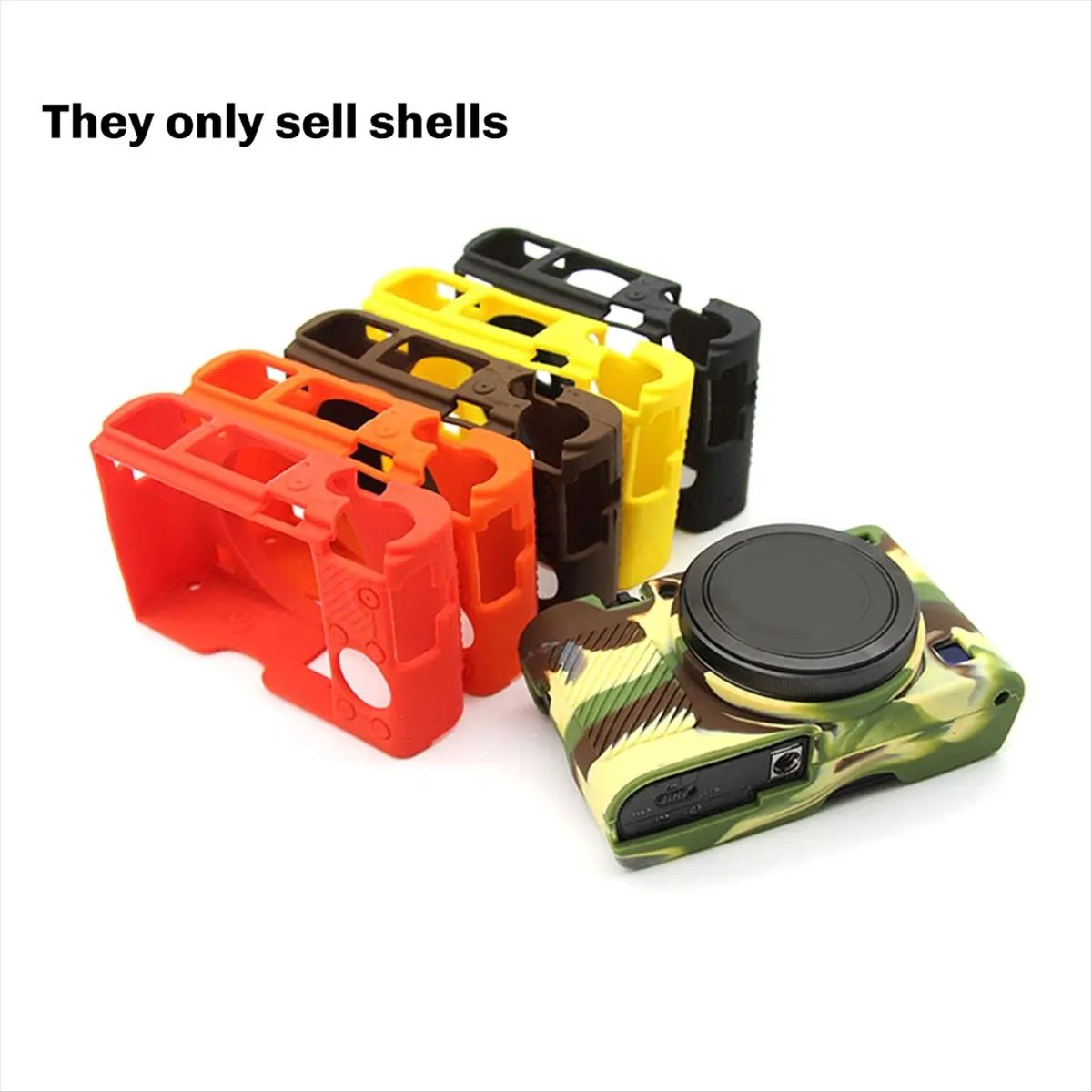 A10I Silicone Protective Case for DCS-RX100 Series M3, , M5, M6, M7 - Soft, Scratchproof Camera Skin Cover Orange