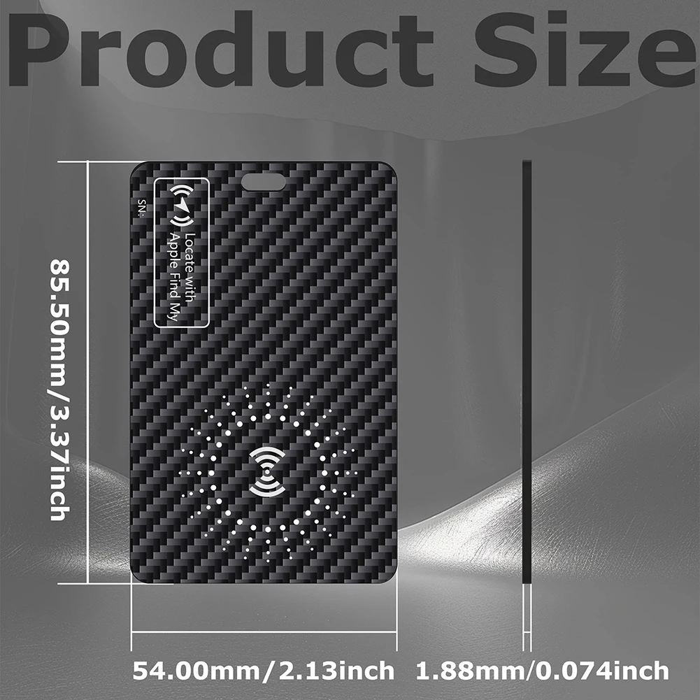 Portafoglio Scheda anti-smarrimento Ricarica wireless Localizzazione Tracker Scheda Localizzatore GPS Smart Tag per iPhone Trova il mio dispositivo Bluetooth