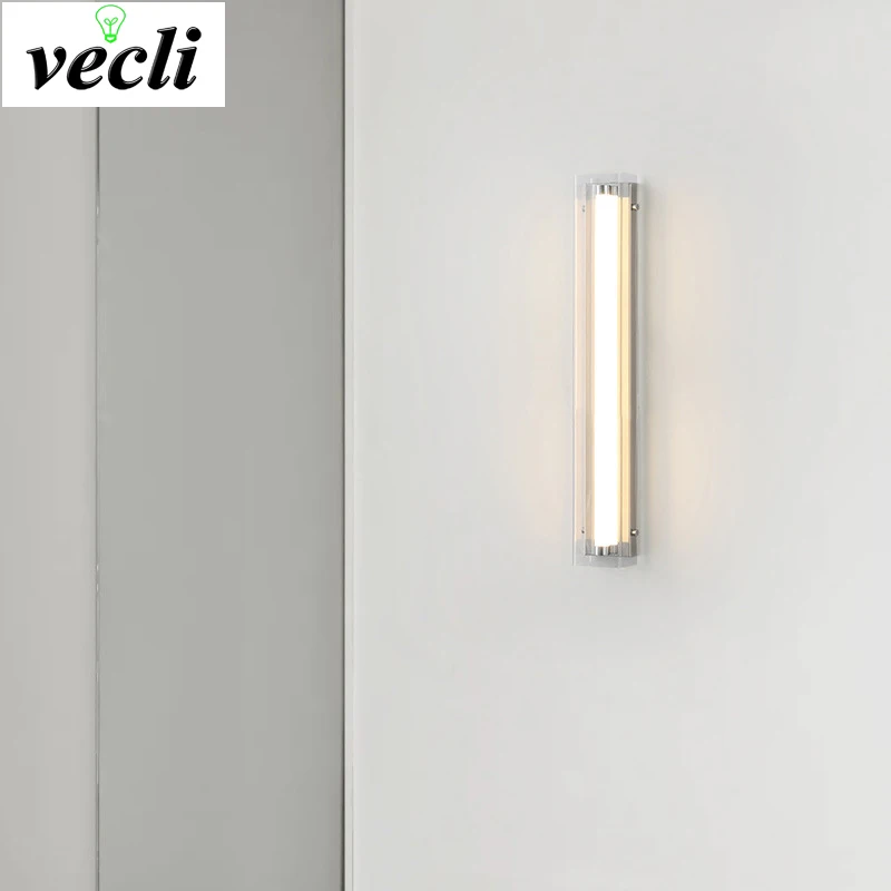 جديد الحد الأدنى الإيطالية الحد الأدنى الرجعية الخطي الحديد مصمم المحيطة ديكور الجدار الشمعدان لغرفة النوم وغرفة المعيشة لهجة أضواء الجدار #3