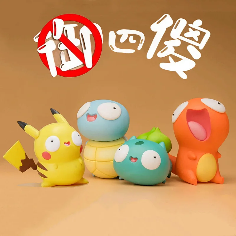 البوكيمون بيكاتشو صندوق أعمى لعبة تمثال لطيف الكرتون تشارماندر السنجاب Gengar Kawaii كلاومي مكتب حلية هدايا عيد