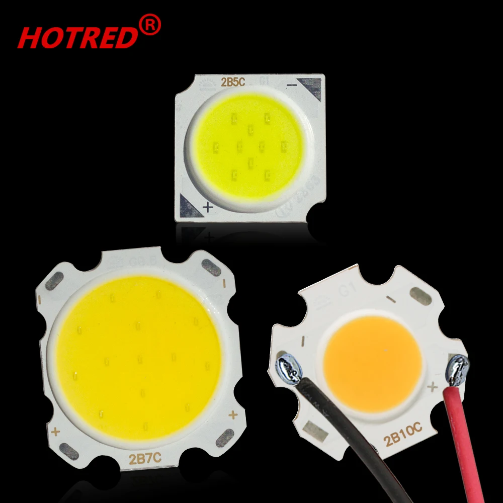 10pcs LED COB Source Lamp Beads 3W 5W 7W 10W 12W 13mm 20mm 28mm Cold Neutral Warm White Chips DownLight Bulb Lamp Spotlight DIY