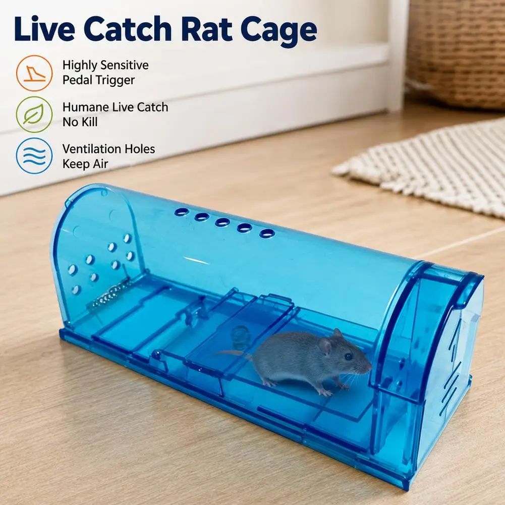 Trap Translucent Brown Capture Chamber Live Catch Catching Box Safe for Pets Kids Indoor Outdoor Compact Size No Touch