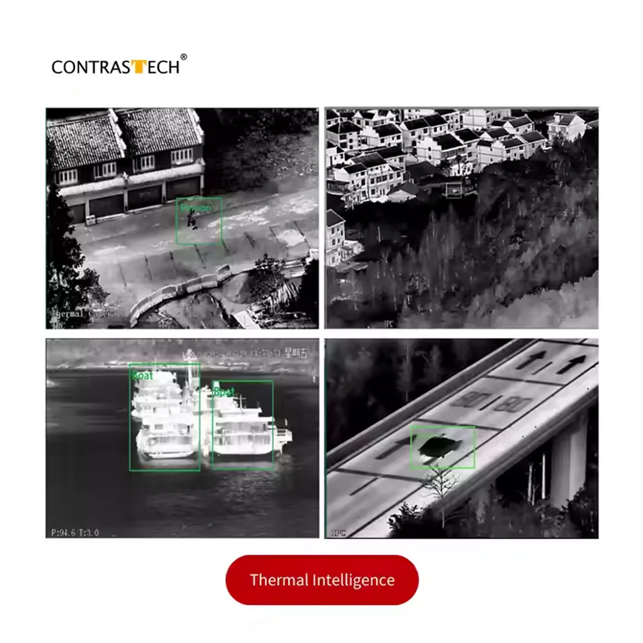 Kamera Jaringan PTZ Termal HD dengan Detektor FPA Berpendingin MCT Bispektral Jarak Jauh 4MP 12x Zoom dan Pencari Laser 20KM