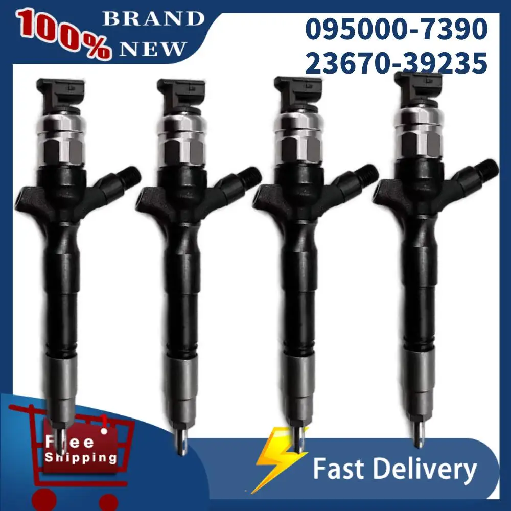 

4PCS Diesel Fuel Injector Assembly 095000-7390 23670-39235 For TOYOTA HILUX