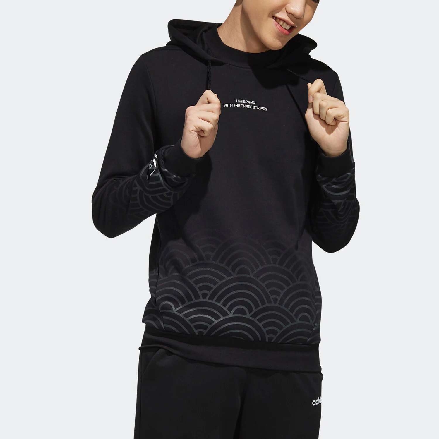 

Мужская повседневная свободная толстовка с капюшоном Adidas Authentic Neo EH6506