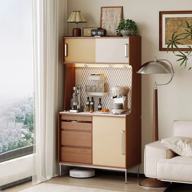 

Retro side cabinet against the wall integrated locker water dispenser tea cabinet