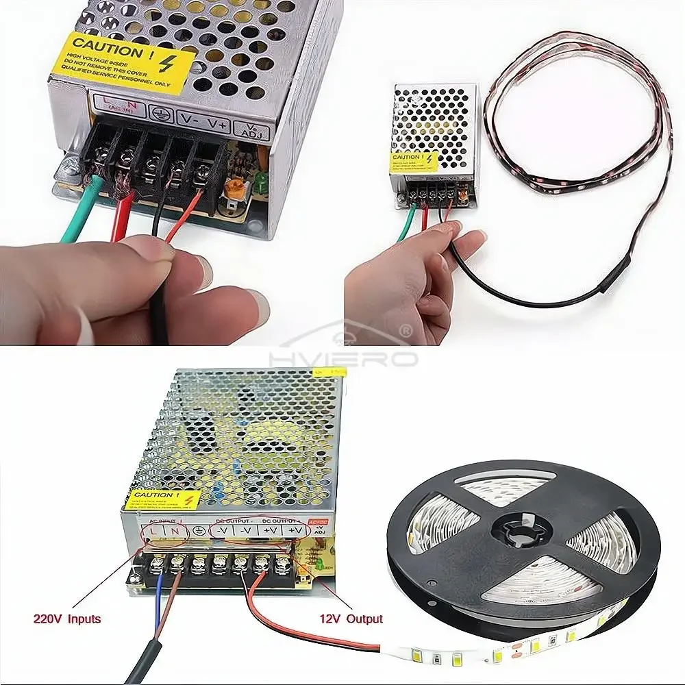 1X Power Supply Switching Adapter DC 12V Driver Converter LED Transformer For 5050 3528 2835 3014 Led Strip No Charger Required