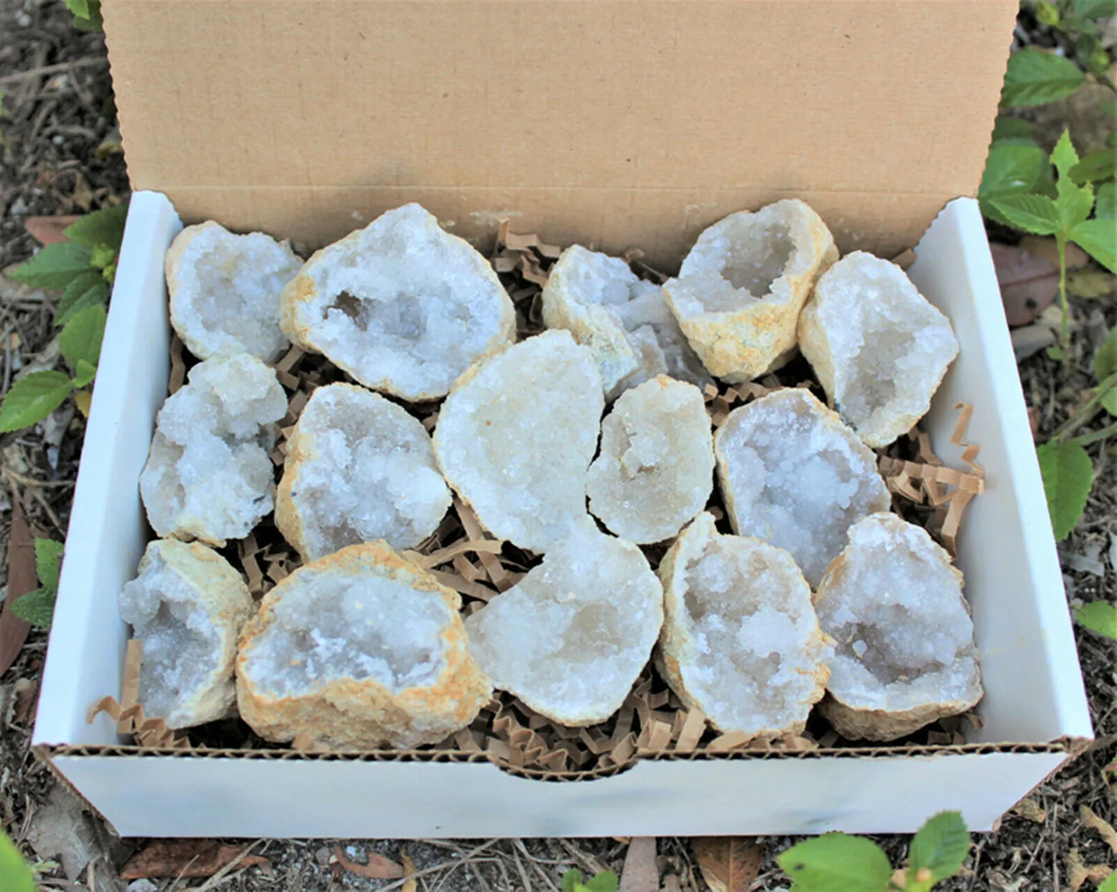 Large Unopened Moroccan Crystal Gift Box, Break Your Own Geodes, 8-12 Pieces