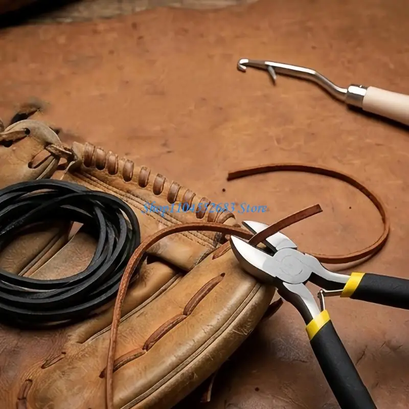 Baseball Glove Relacing with Replacement Cord, Pliers, Threading Guides and Awls, 12 Count Repair Set for Glove Maintenance Work