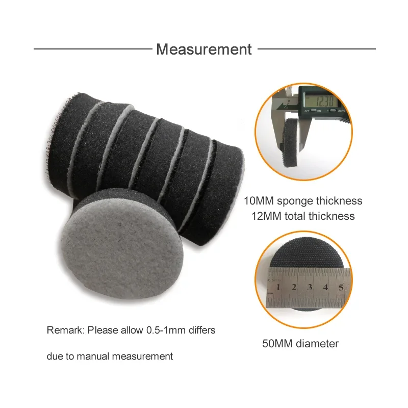 62 قطعة 2 بوصة 50 مللي متر مقاوم للماء الصنفرة الرملي القرص هوك حلقة الرملي الوسادة 3 مللي متر عرقوب لينة واجهة الوسادة لطحن الخشب المعادن