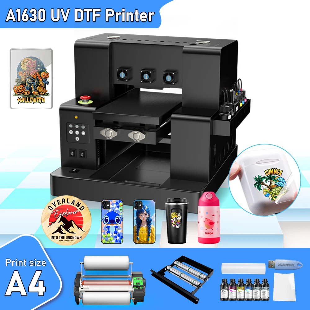 A4 uv dtf printer For Epson L805 A4 UV Flatbed Printer Varnish uv Stiker UV Printer For Metal Acrylic Glass uv printing Machine