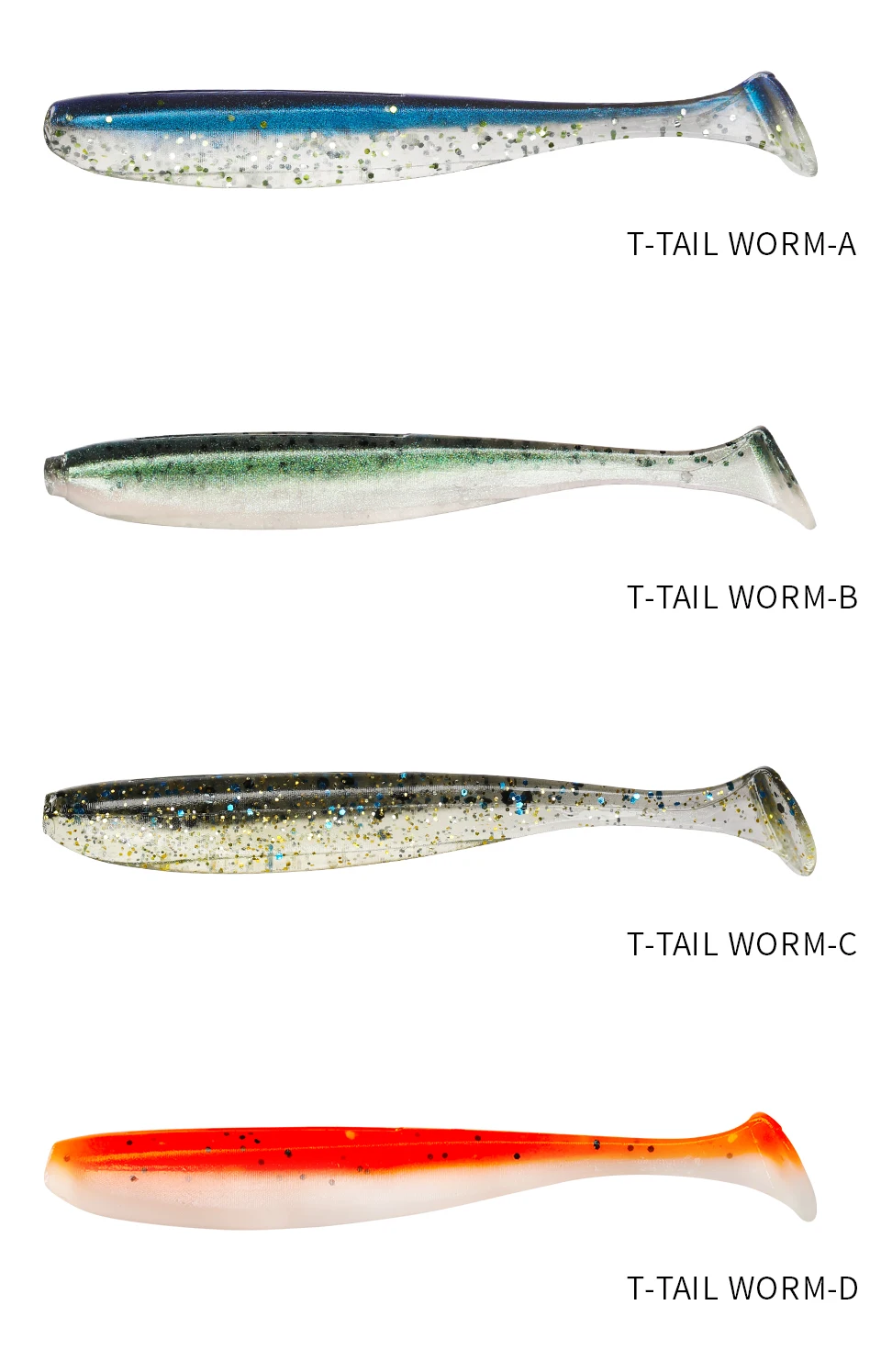 TSURINOYA 65mm 75mm T Schwanz Wrom Angelköder Weicher Köder Künstliche Köder Tackle Jerkbaits Hecht Bass – Detail 11