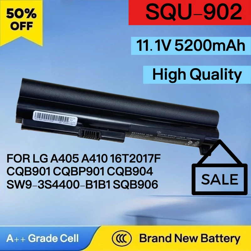 

Совершенно новый аккумулятор для ноутбука 11,1 В 5200 мАч SQU-902 для LG A405 A410 16T2017F CQB901 CQBP901 CQB904 SW9-3S4400-B1B1 SQB906