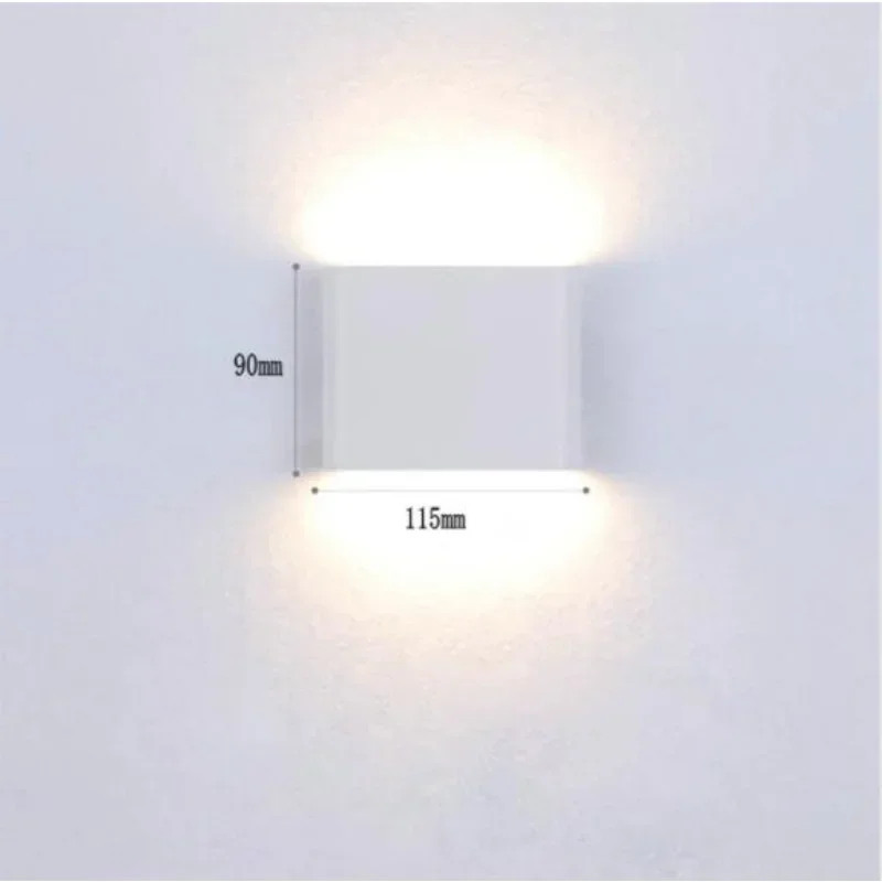 

Outdoor Waterproof IP65 6W/12W LED Wall Light Modern Indoor/Outdoor Decor Up Down Dual-Head Aluminum Wall Lamp
