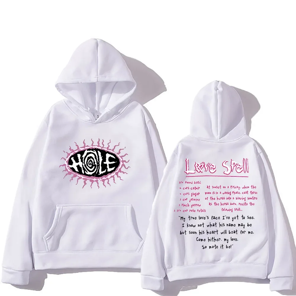 

Sudaderas Courtney Love Hole Толстовка на осень-зиму Хлопковая толстовка в стиле Харадзюку с карманом Готическая одежда Мужчины Женщины Толстовка в стиле панк