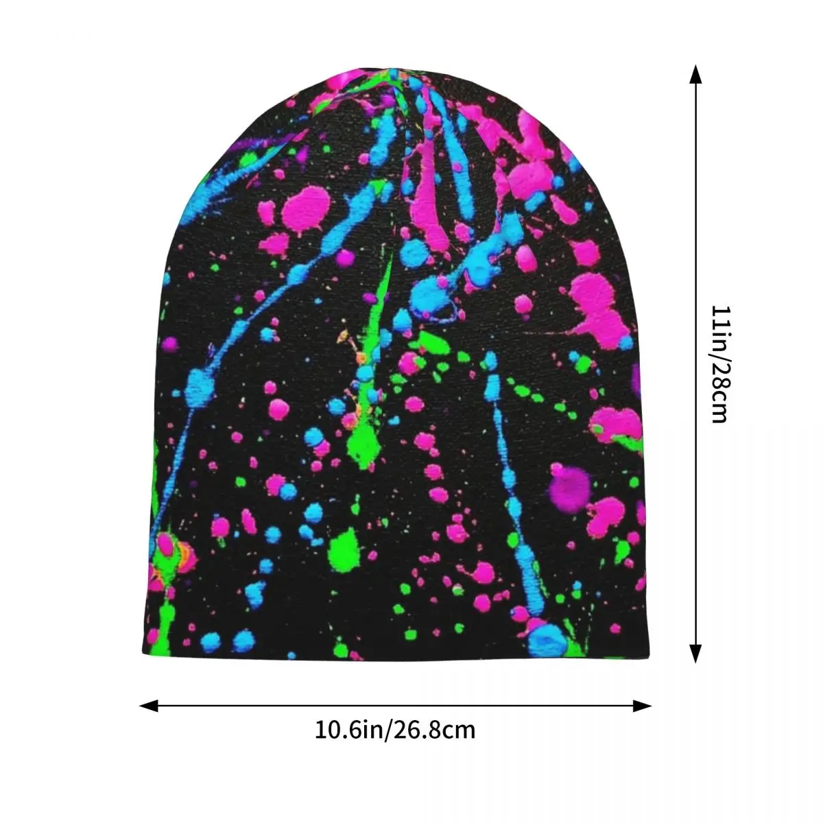 Glow In The Dark Neon Rainbow Men Women Adult Beanies Caps Knitted Bonnet Hat Warm Fashion Autumn Winter Outdoor Skullies Hats