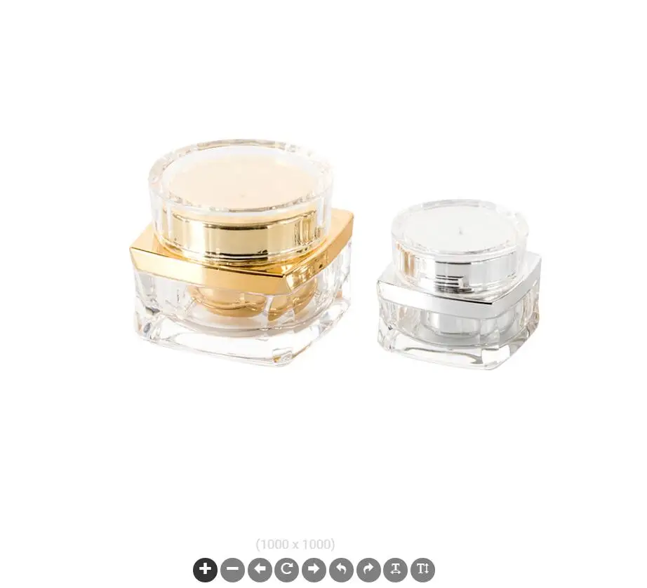 

5G square shape Gold/silver acrylic jar/pot round lid for eye cream/sample/art nail container/gel/essence for cosmetic packing