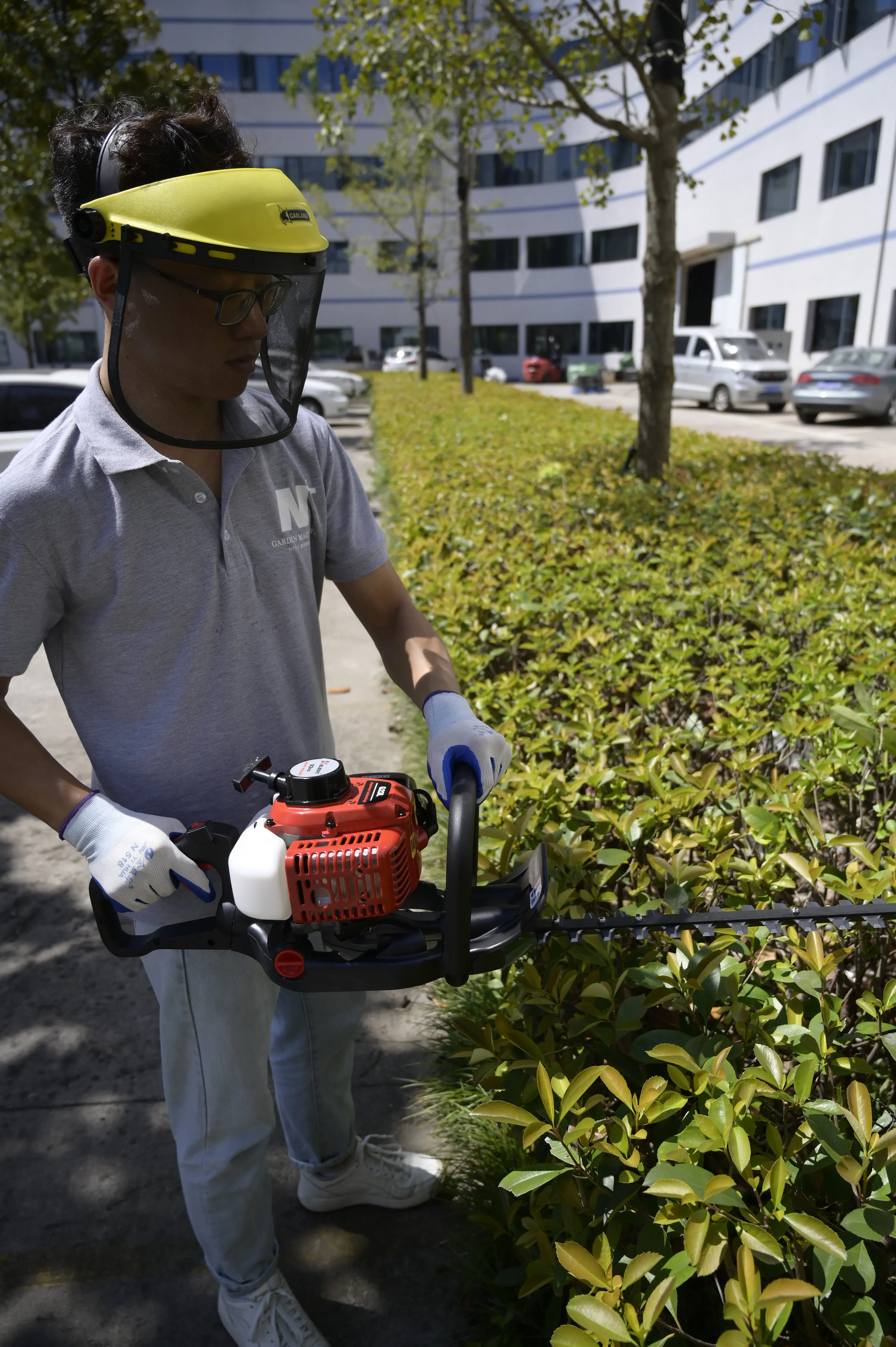 Nplus Professional High Quality 23CC Gas Powered  Double Blades  Hedge Trimmer for Garden