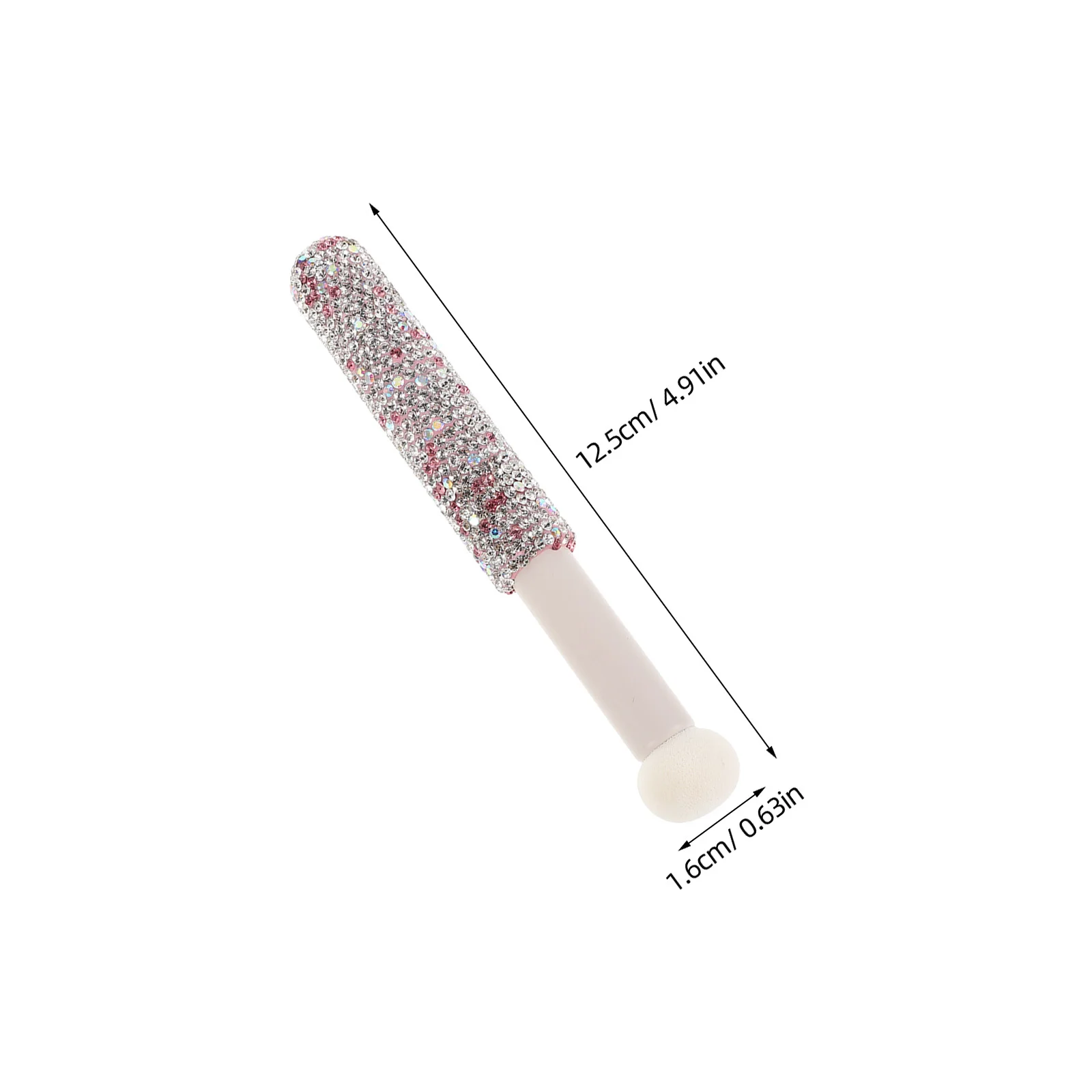 Brocha de maquillaje, aplicador de esponja con cabeza de seta, mango de diamantes de imitación, herramienta de belleza portátil para base en polvo corrector