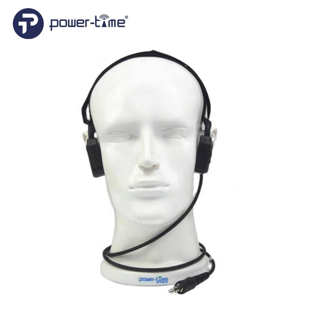 Head Wired Bone Conduction Earphones PTT Headphones IP68 Waterproof Explosion-Proof for Two Way Radio Communication for Helmets