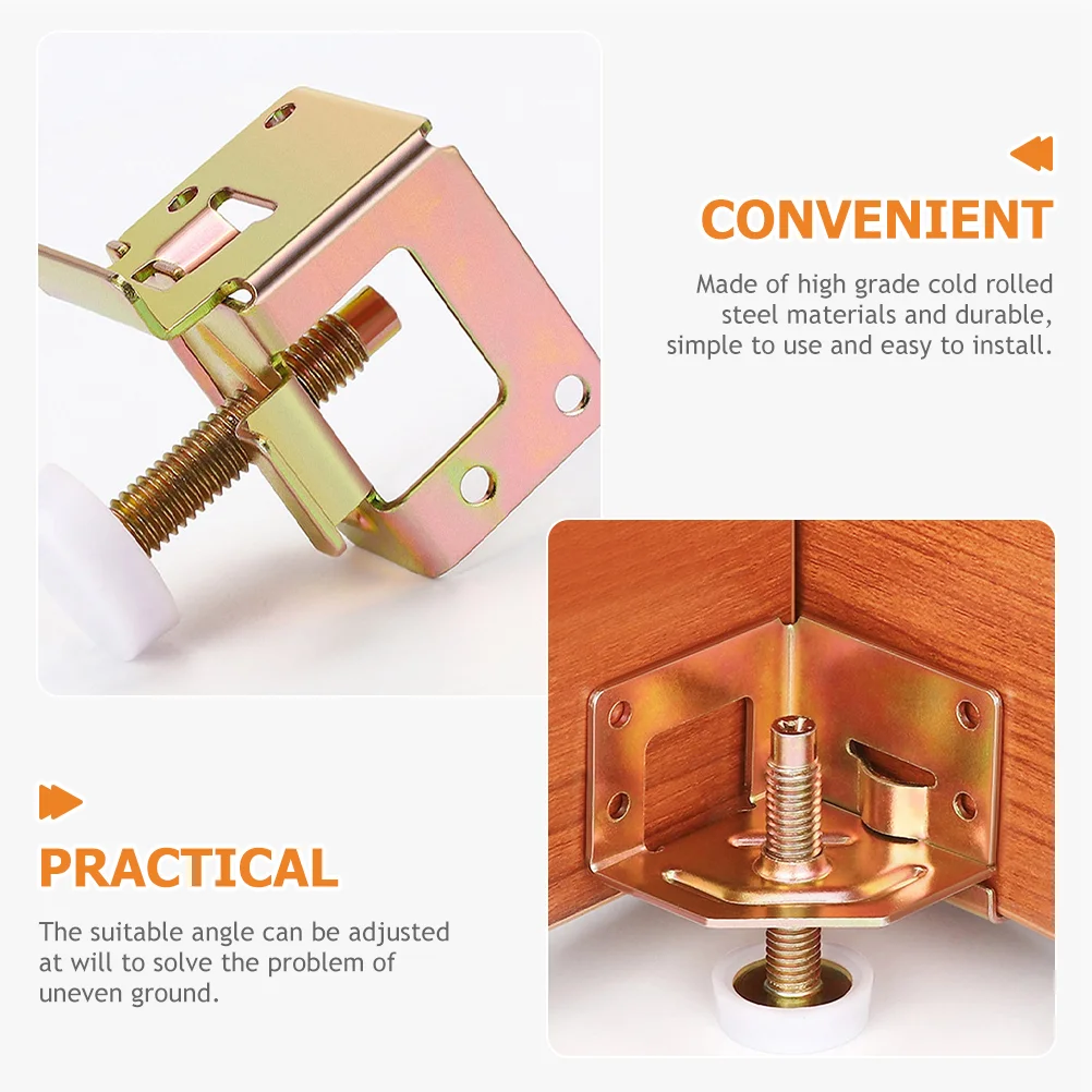 4 Pcs Workbench Adjust The Foot Pad Levelers Screw on Electric 450X380X380 Adjustable Leg Rose Gold