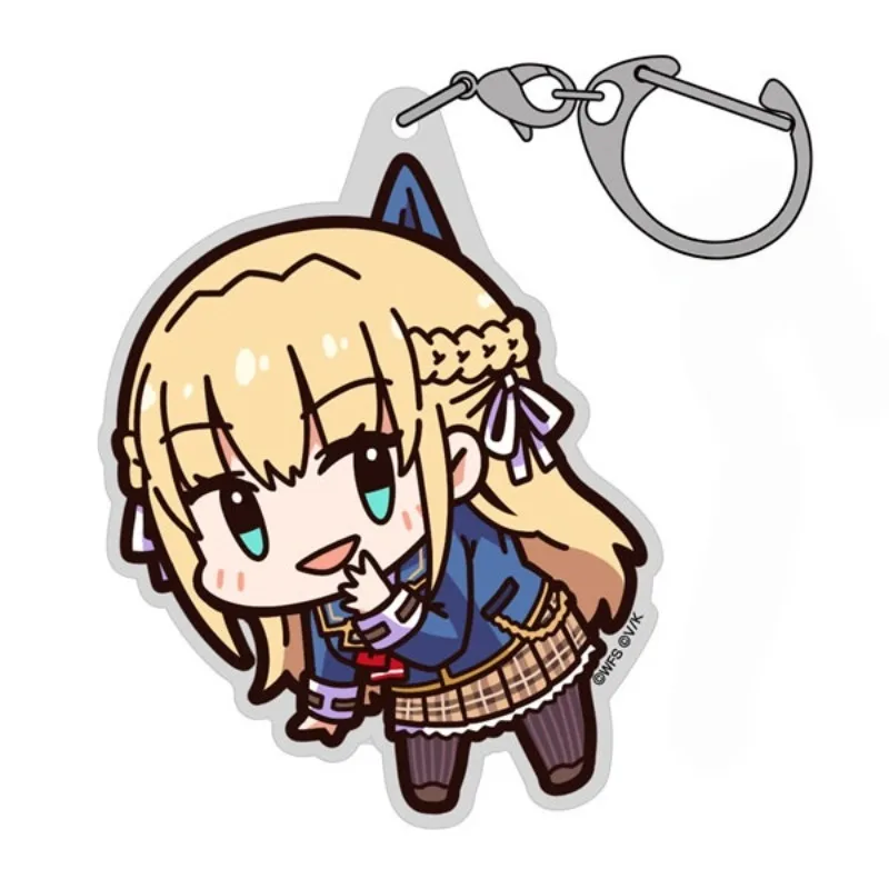 Heaven Burns Red Anime KeyChain Beatrice Men Key Chain for Women Cartoon Figure Acrylic Keyring Gifts