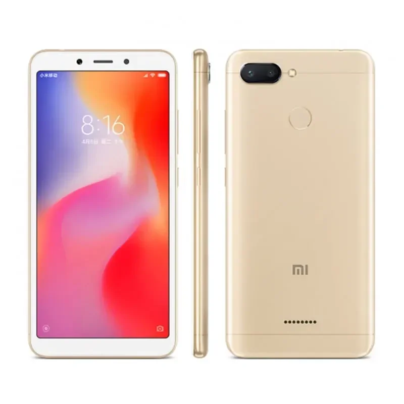 Xiaomi Redmi 6 สมาร์ทโฟน Googleplay โทรศัพท์มือถือ Android 4GB 64GB ปลดล็อคใบหน้า 3GB 32GB โทรศัพท์มือสอง