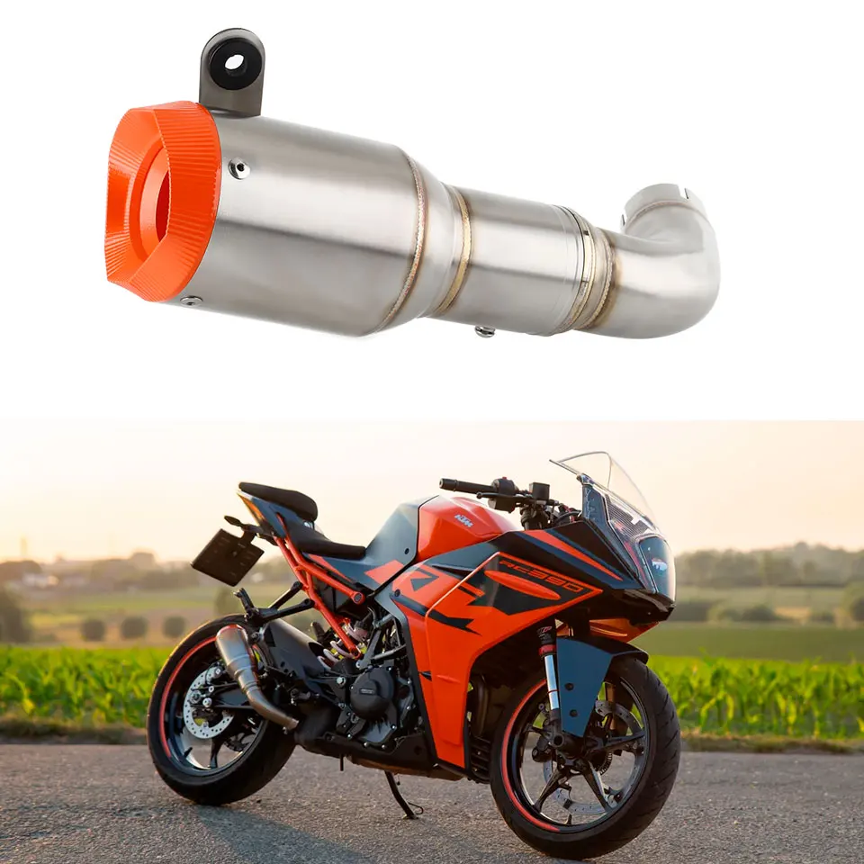 

Motorcycle Exhaust Muffler with Link Pipe Slip-On For KTM RC390 2022-2024 RC 390 exhaust RC390 Mufller