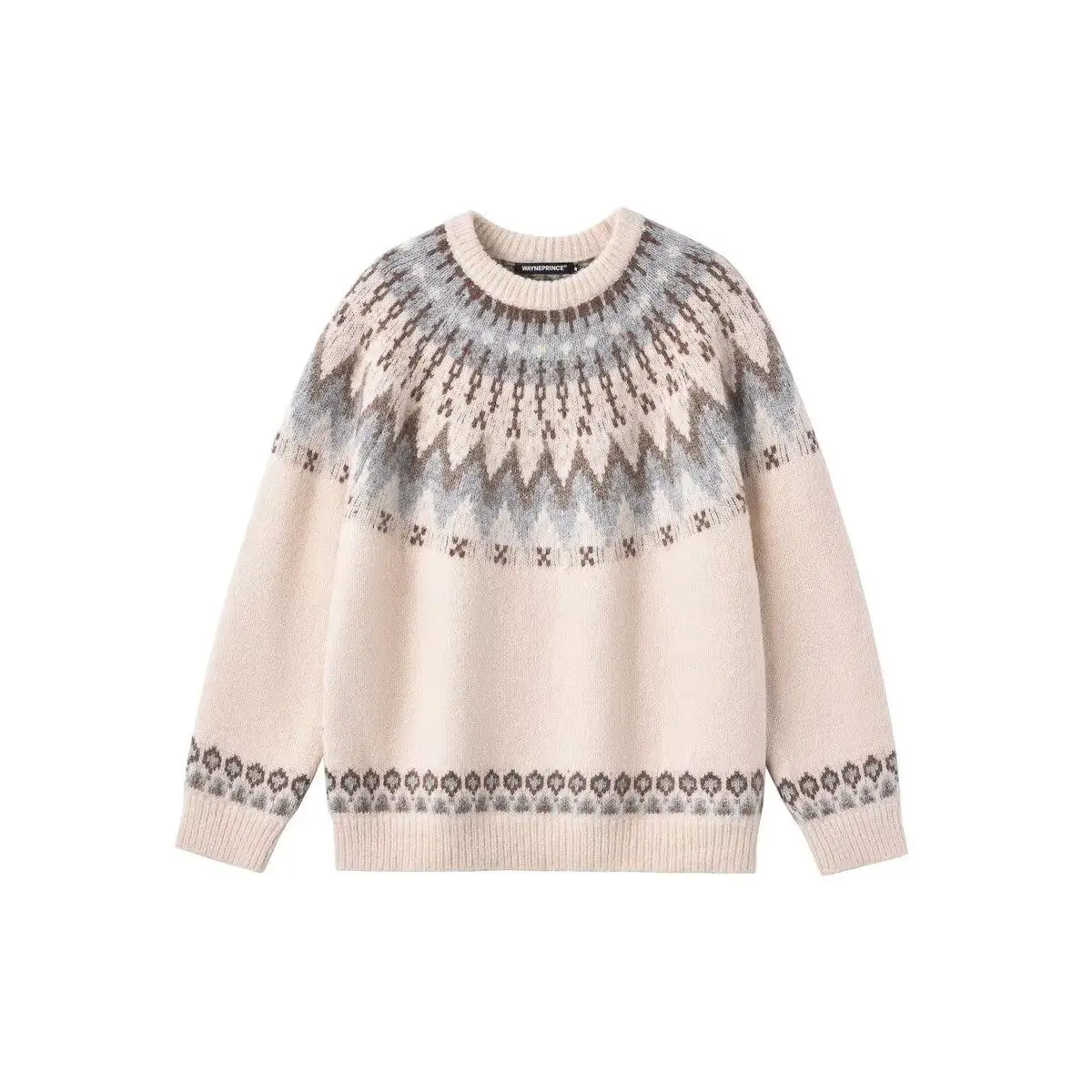 

American Sle V-Ne Knitted Sweater Cardigan Men's Color Casual Loose Fit Winter Outerwear Polyester Fiber