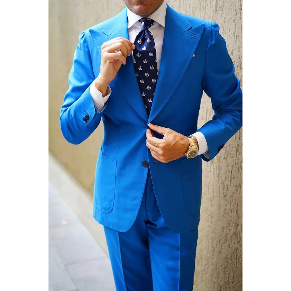 Luxury Single Breasted High-quality Men Suit Two Pieces Fashion Hot Sell Male Set Daily Business Blazer Pants