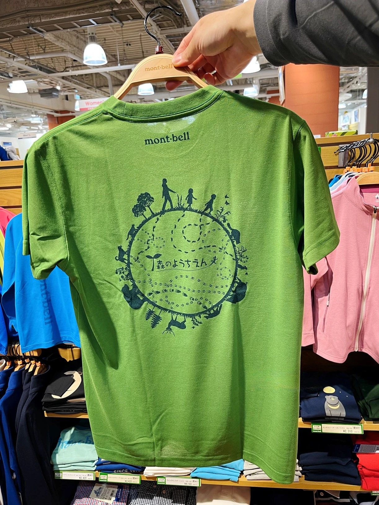 Montbell Japón 2025 novedad de verano, camiseta redonda de algodón de manga corta para exteriores, estampado para hombres y mujeres, modelos para parejas, calidad confiable