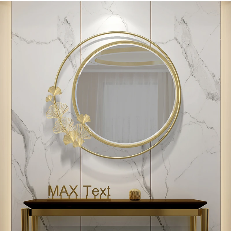 Decorative Wall Mirror Round Macrame Aesthetic Bathroom Modern Mirror Make Up Living Room Wohnzimmer Deko Home Decoration