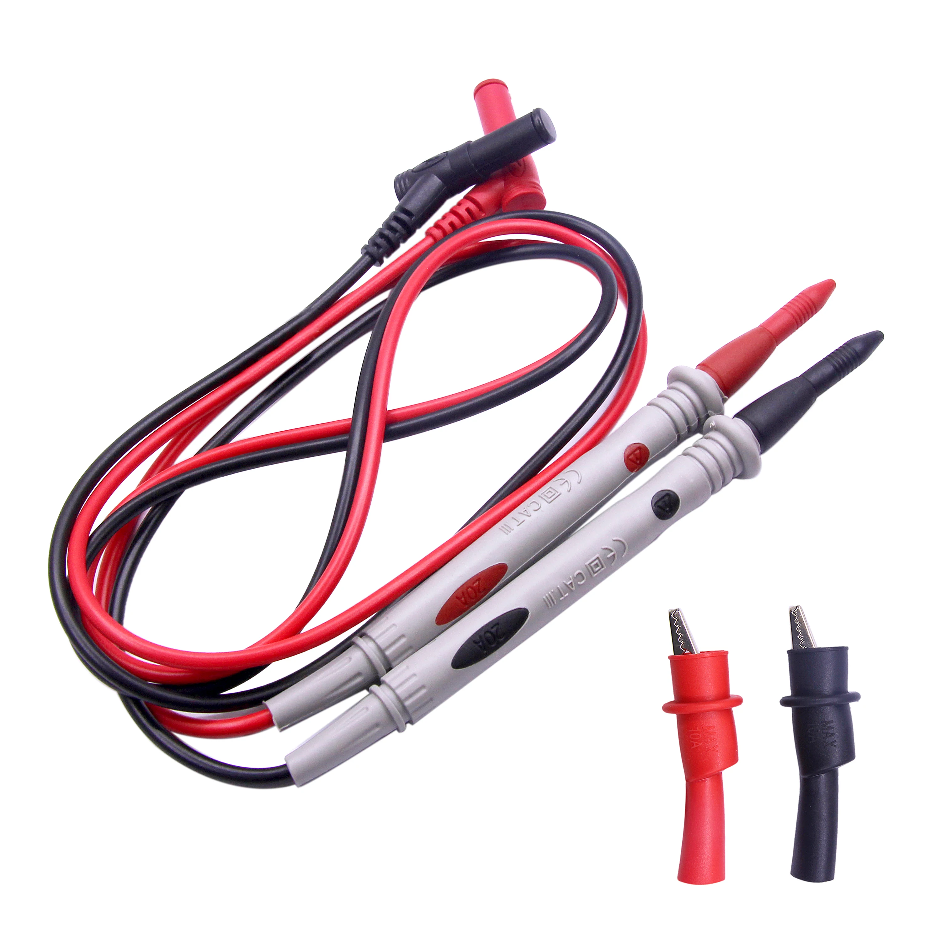 1000V 20A 10A Multimeter Test Heads Needle Pin Digital Multi Meter Head Wire Pen Cable Kit Multimeter Voltmeter Silicone Tester