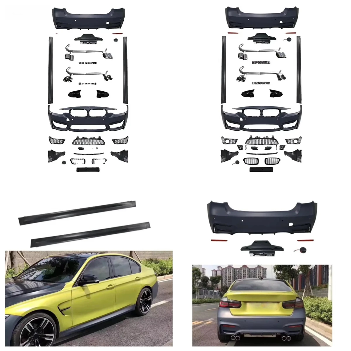 

Car Modified M3 Body Kits For 3 Series F30/35 2012-2018 Upgrade To M3 Front And Rear Bumper With Grille M3 F30/38 Body Kit