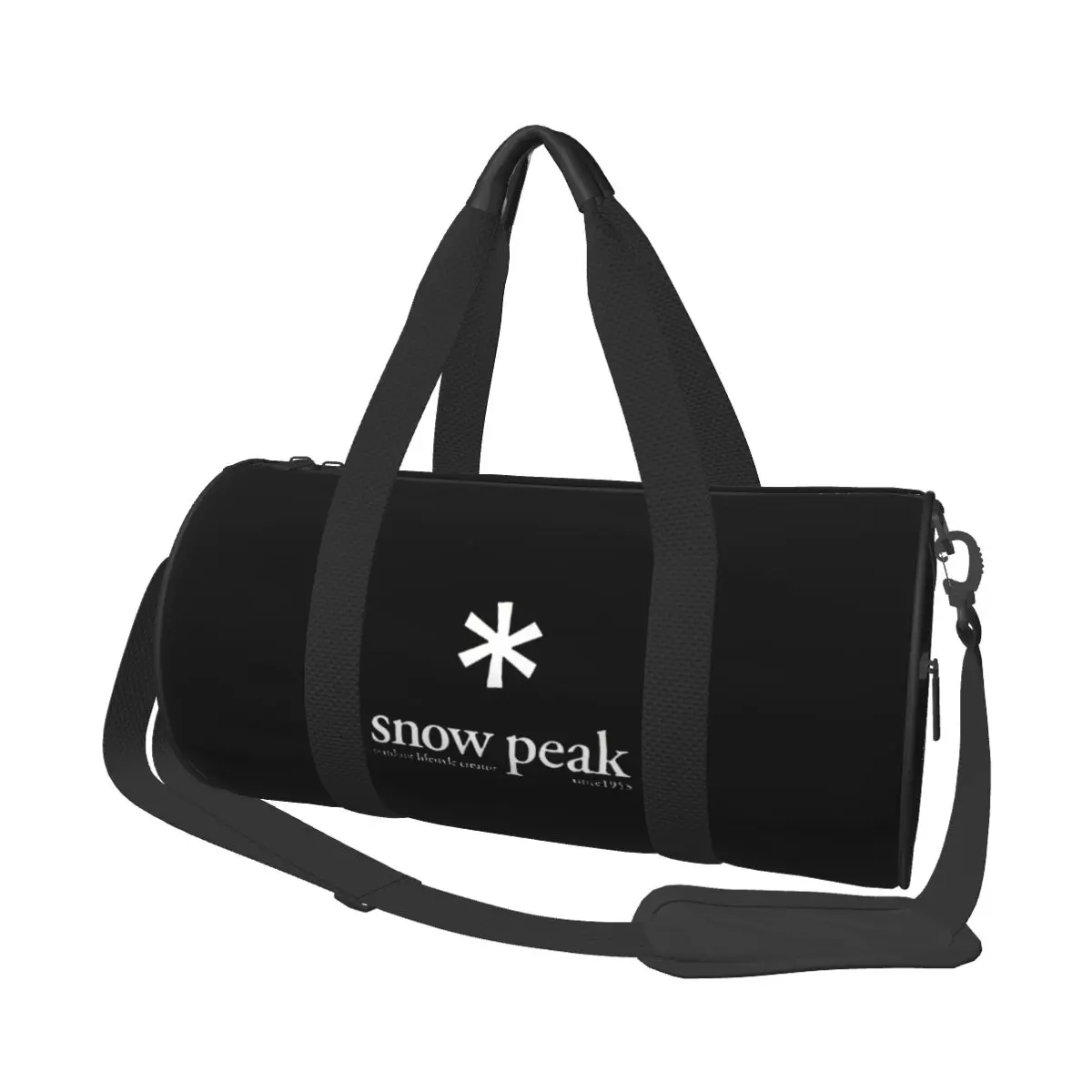 

S-Snow-Peaks Round Large Capacity Travel Duffel Bag, Handheld travel bag, lightweight storage luggage bag