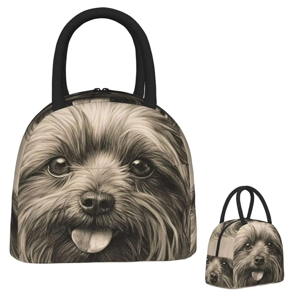 

Очаровательные сумки для обеда для собак йоркширского терьера, изолированная коробка для бенто, портативная сумка для обеда, сумки для пикника, термосумка для женщин и детей