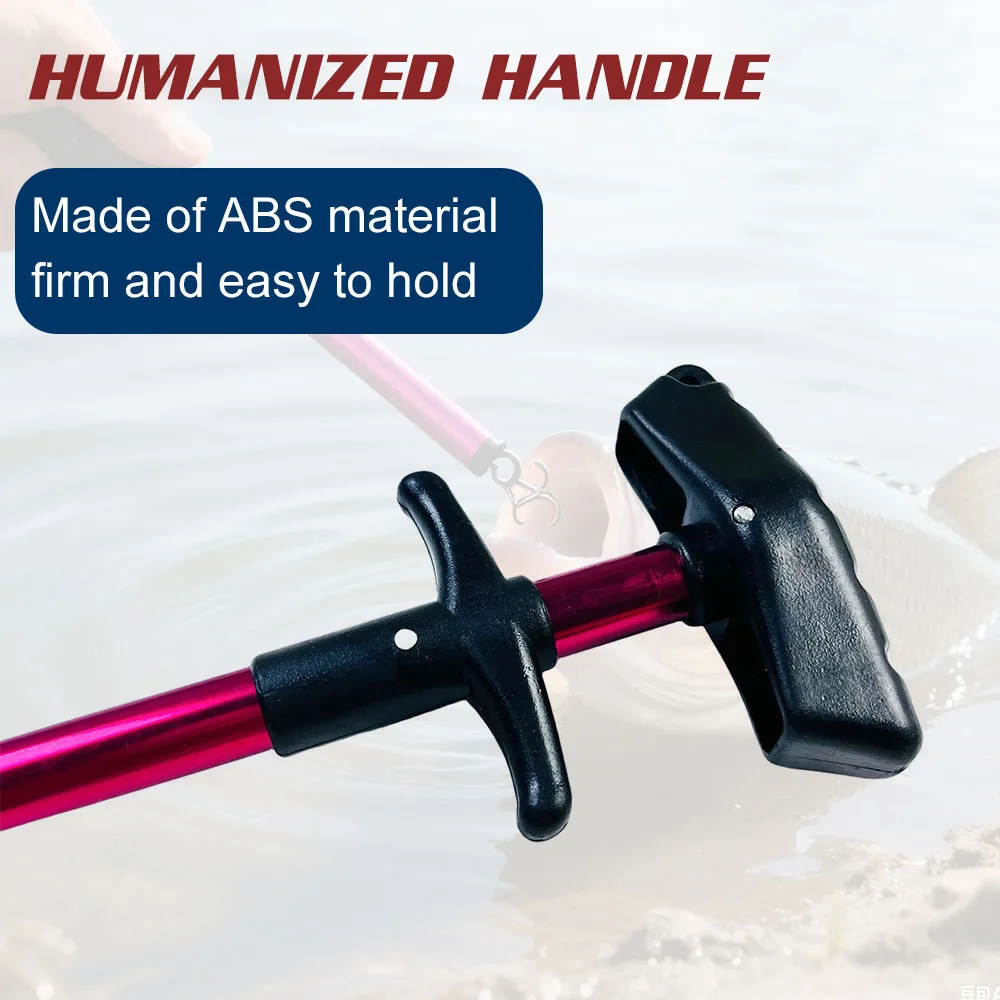 Limnoid Big Fish Hook Remover Aluminum Alloy Body Stainless Steel Hook Head Lightweight Design For Easy Fishing Hook Removal view 3