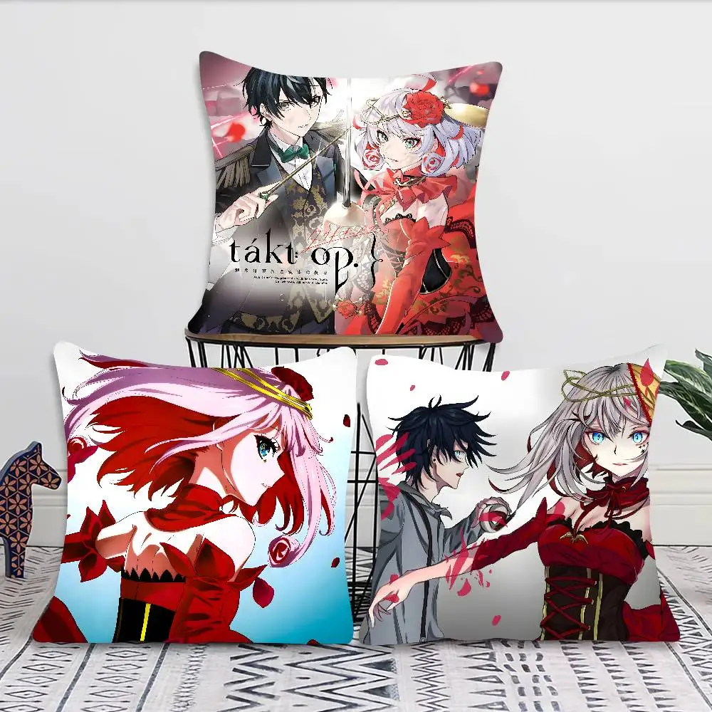 Adventure Anime Takt Op D-Destiny Pillow Case Fashion Square Pillowcase Bedroom Sofa Room Ins Decoration Leisure