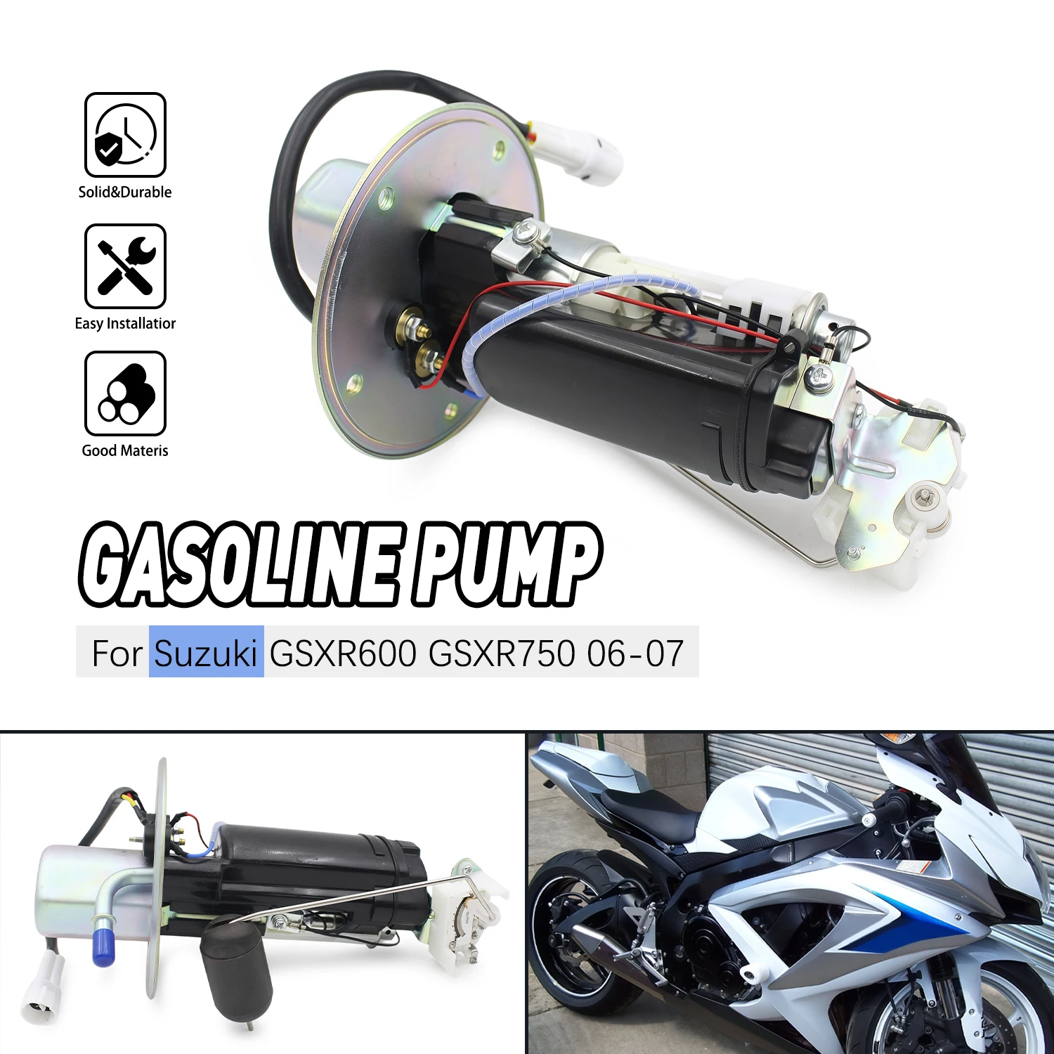 Motorcycle Fuel Pump Assembly For Suzuki GSX-R750 GSXR600 2006-2007 15100-01H00 1510001H00