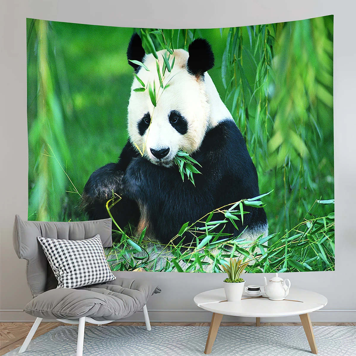 Cute Panda Tapestry White Black Animals Tapestry Daze Moment Tapestry Art Wall Hanging Home Living Room Bedroom Dorm Tapestries
