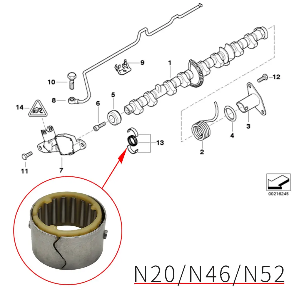 자동차 엔진 편심 샤프트 캠축 니들 베어링 액세서리, BMW N20 N46 N52, BMW F30 F10 F02 F25 F15 F16 11377615379 