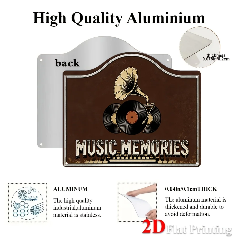 2D Flat - 1pc, Metal Sign Artwork Featuring A 