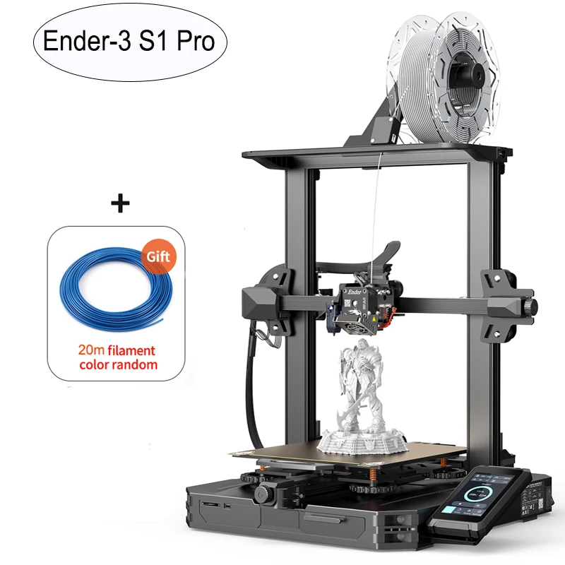 Imagem -04 - Pro e s1 Plus Impressora 3d Extrusora Direta Plataforma de Impressão Spring Steel Retomar Impressão Fdm Ender-3s1 pc Creality-ender3s1