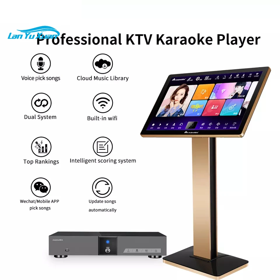 Top Professional Karaoke System KTV InAndon Multi-function KV-V5 Max Singing Machine 8TB WiFi Touch Screen 4K Karaoke player